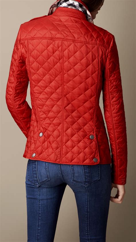 burberry red jackets for women|Burberry ladies quilted jackets.